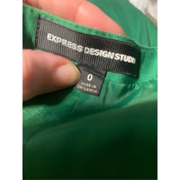 Express Design Studio 🐾 Body Contour Super High Waisted Midi Pencil GREEN Skirt - Picture 4 of 6